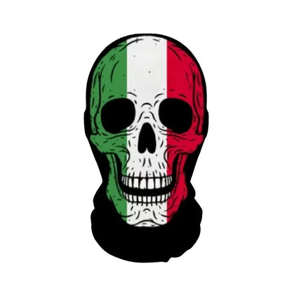 Halloween Skeleton Mask Elastic Mesh Hood Scary Costume Prop Breathable Face Cover Hood - 13