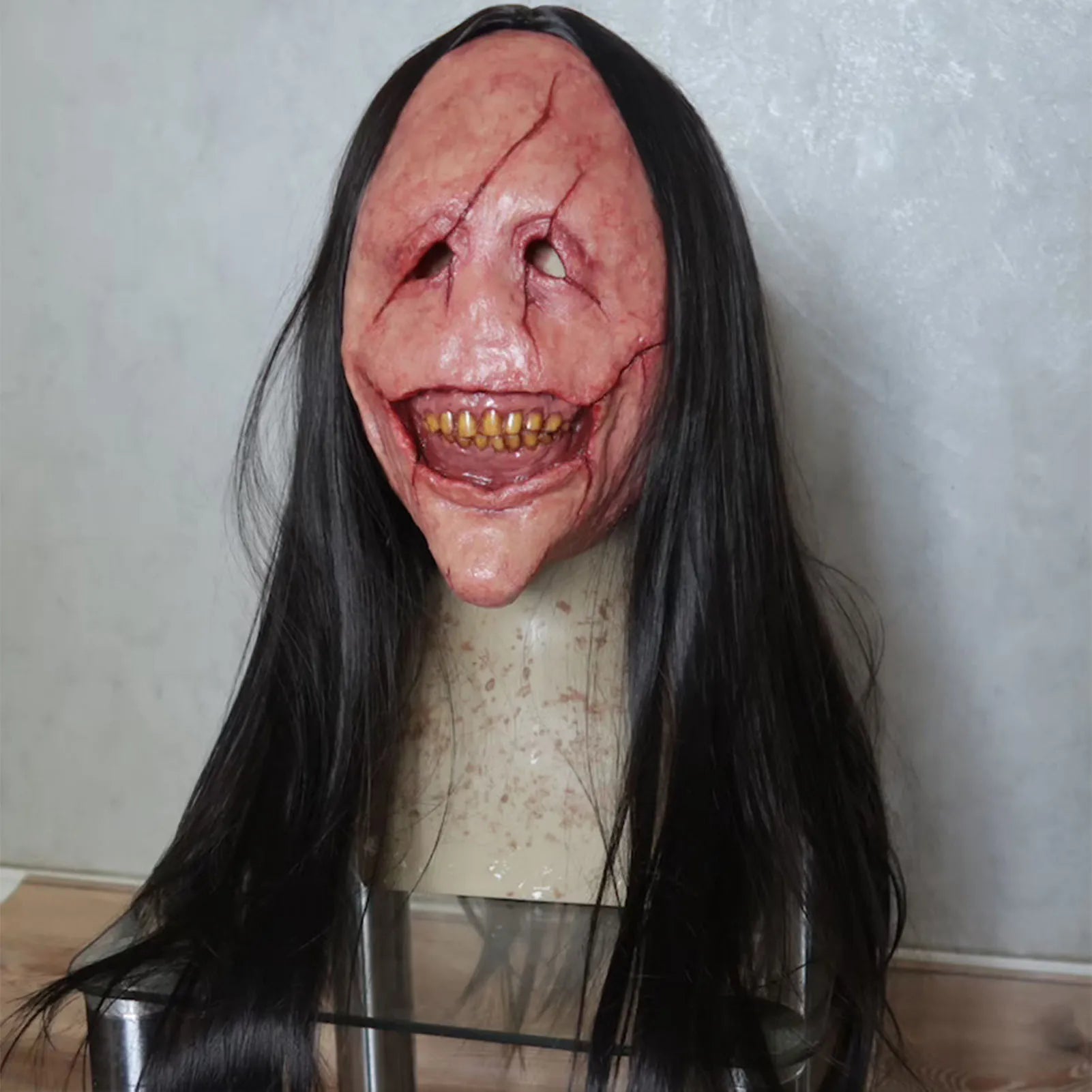 Halloween Scared Mask Scary Demon New Terror Curse Scaring Prop Haired Ghost Cosplay Creepy Masks Themed - product image 6