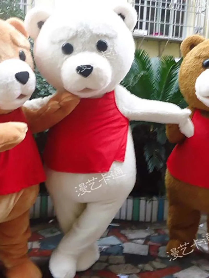 Teddy Bear Mascot Costume Fursuit Adult Costume Anime Halloween Mascottes Costumes - H / XL