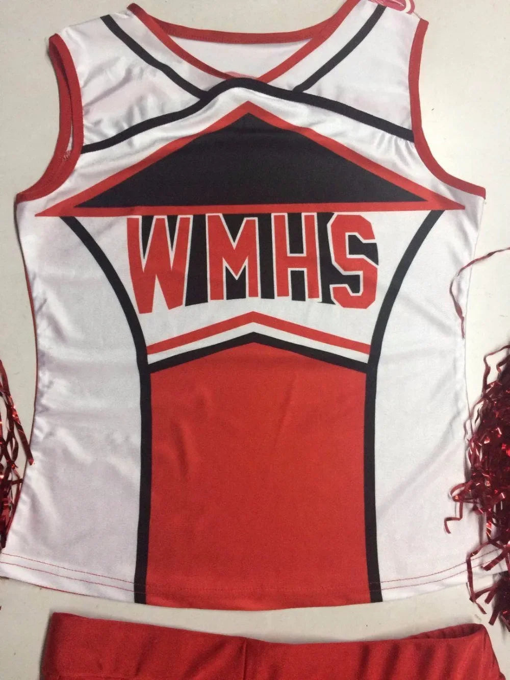 Glee-Inspired Cheerleader Costume for Women | Red Varsity Uniform