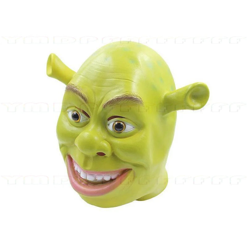 Movie Green Monster King Green Ogre Cosplay Mask Headset Gloves Halloween Makeup Ball