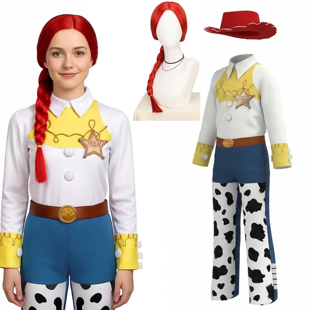 Anime Movie and Tops Pants Wigs Red Braids Halloween Wig - 005 / M