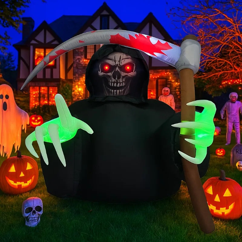 6.8FT & Holiday DIY Decorations Inflatables Toy Grim Reaper with
