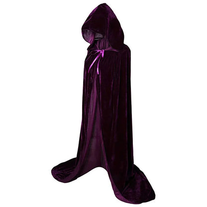 Halloween Cloaks Gothic Hooded Cloak Adult Elf Witch Long Purim Carnival Capes Robe Larp Women Men Vampires - product image 1