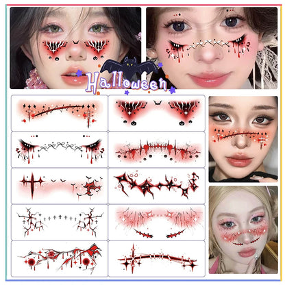 10pcs Halloween Vampire Bat Fake Freckles Temporary Tattoo Stickers For Child WomanHot Stamping Freckles - product image 9
