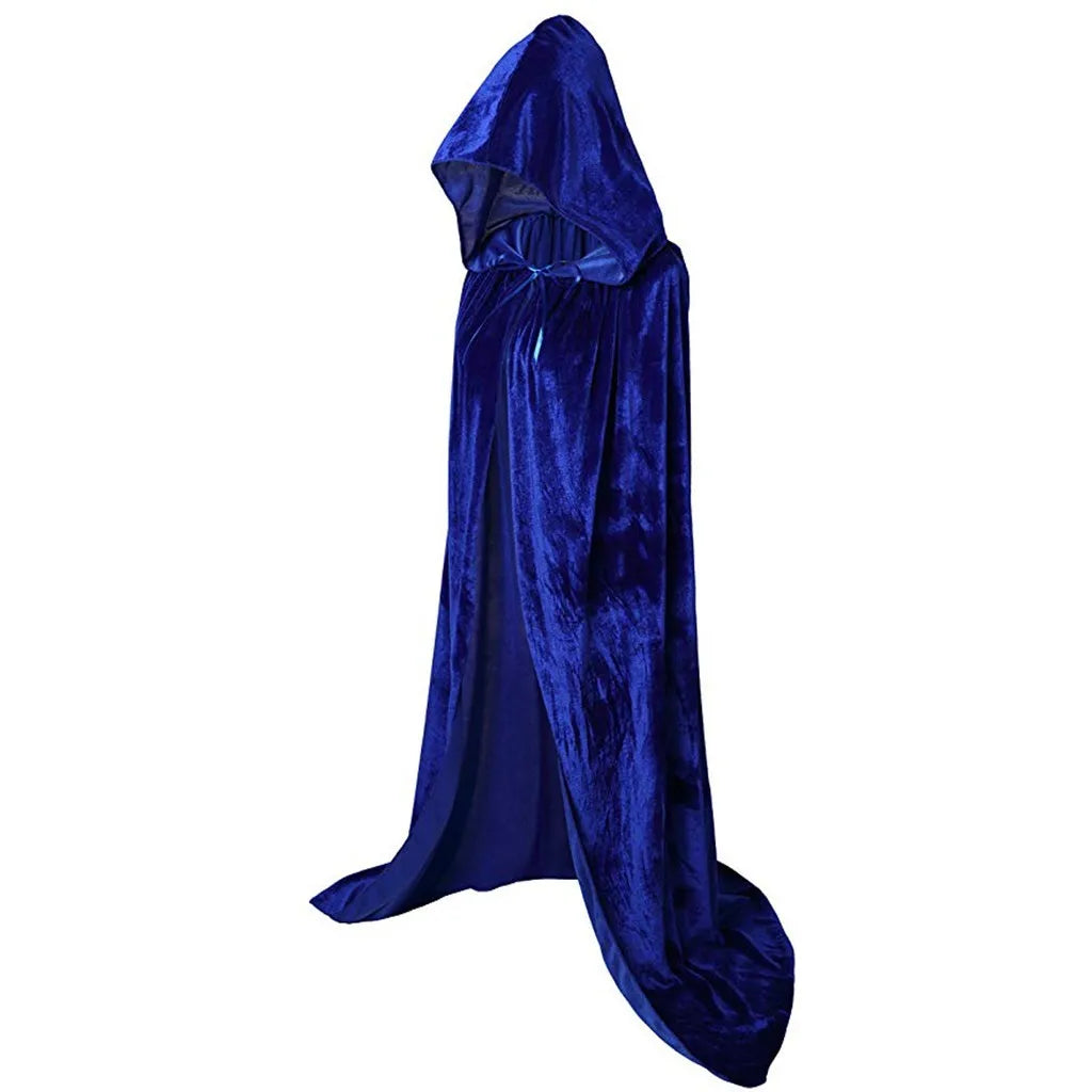 Halloween Cloaks Gothic Hooded Cloak Adult Elf Witch Long Purim Carnival Capes Robe Larp Women Men Vampires - product image 7
