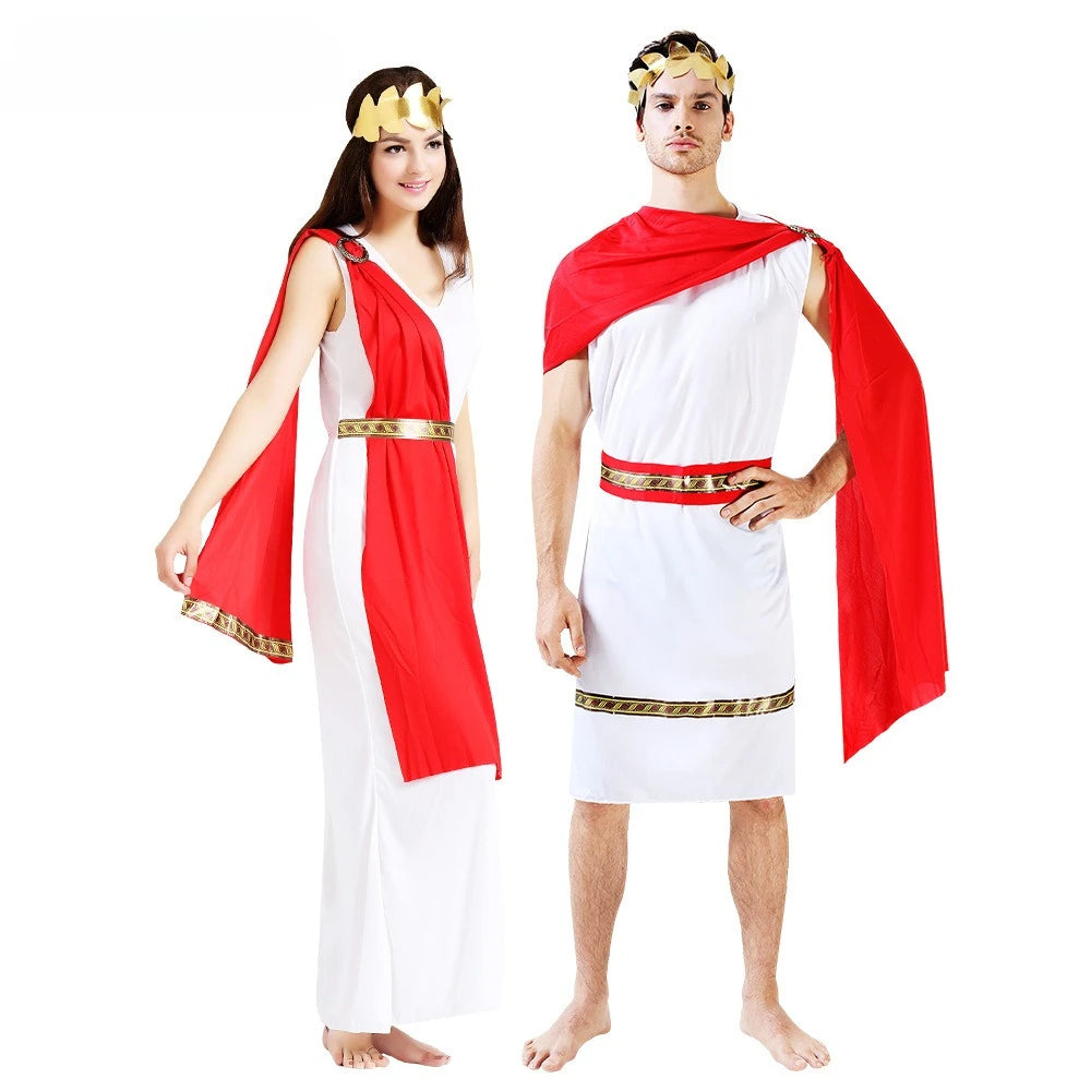 Ancient Greek Roman Goddess Costume Women Men Halloween Costumes - product image 1