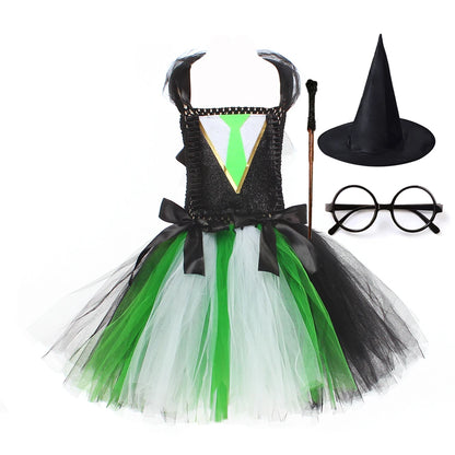 Magic Hermoine Girl Tutu Dress for Halloween Cosplay Costume Potter Witch Cosplay Clothes Kids Birthday Party - product image 11