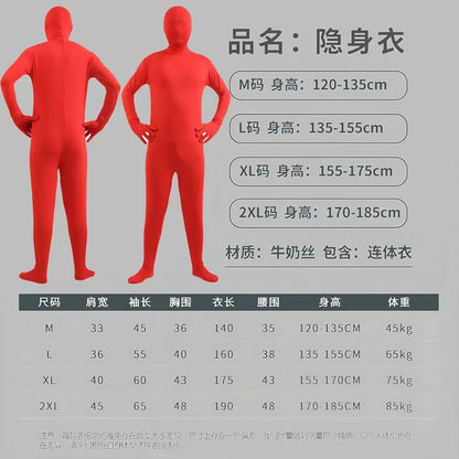 Halloween Costume Adult Male Solid Color Tight Fitting Invisibility Cloak Black Man - Pink / L