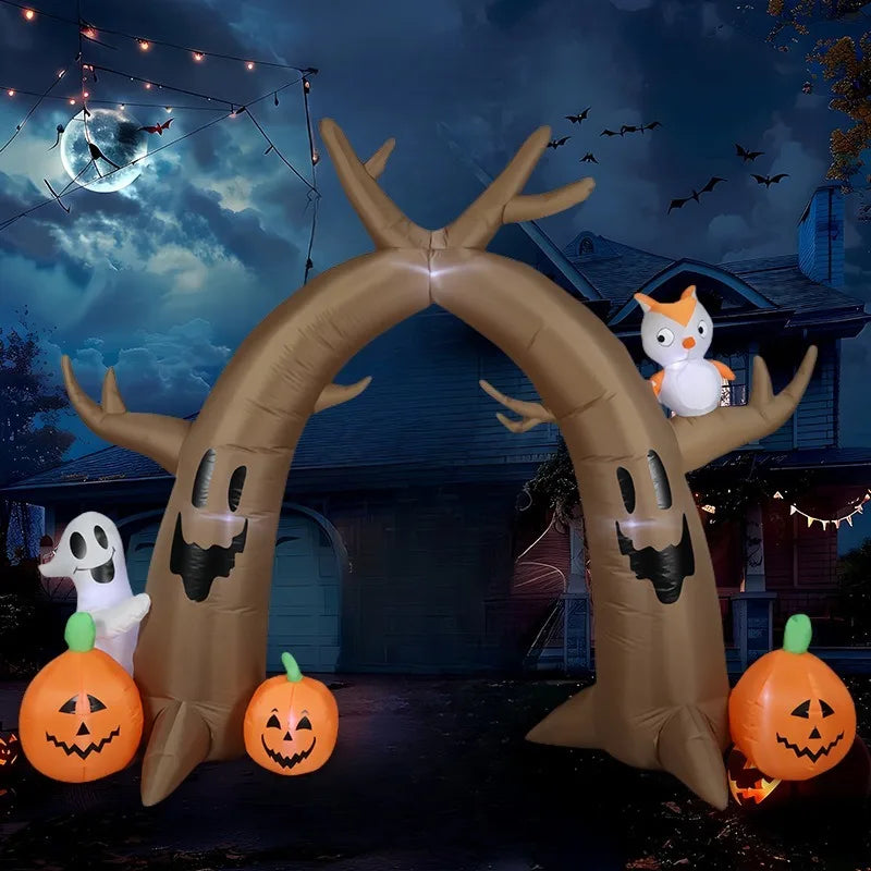 2.4m Halloween Ghost Owl Withered Tree Pumpkin Arch Courtyard LED Luminous - product image 2