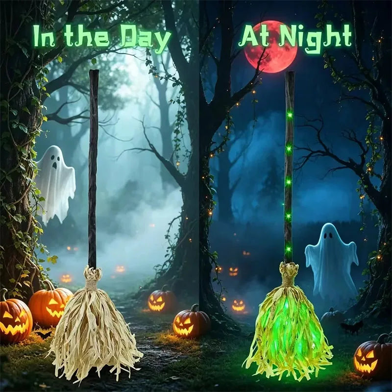 Halloween Animated Witch Broom Light Magic Dancing Broomstick With Spooky - product image 3