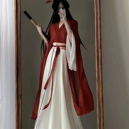 Women's New Chinese Hanfu Dress Ancient Traditional Hanfu bule Plus Size Costume - alternate view 4