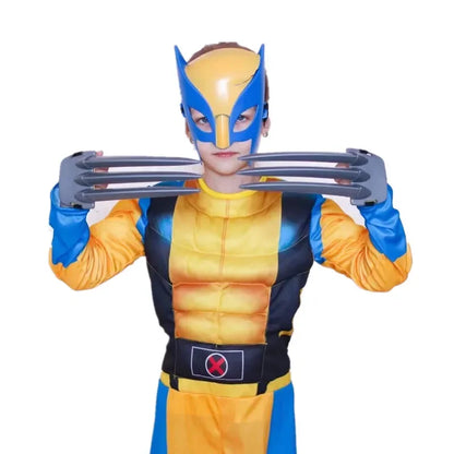 Wolverine Kids' Deluxe Halloween Jumpsuit Costume with Mask