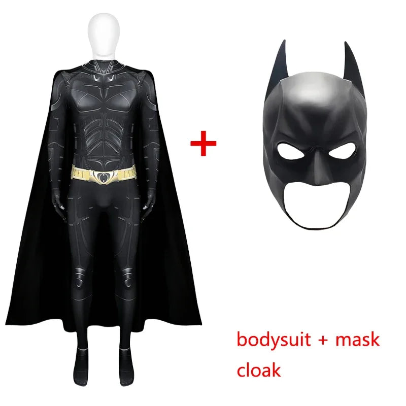 BEAST KINGDOM Movie black bat vigilante Costume black bat vigilante Costume Jumpsuit Cloak Mask black bat vigilante - Style B / One Size