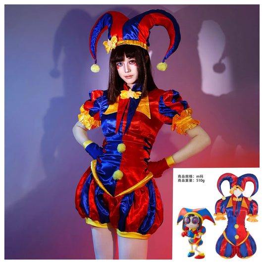 Outfit Pomni Clown Uniform Anime The Amazing Costume