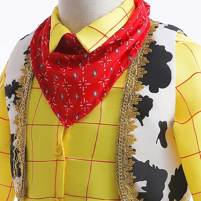 Anime Story Woody Boy Toy Costume Cowboy Halloween for Kids 0-6 Year Performance Costume - Full Set / 80