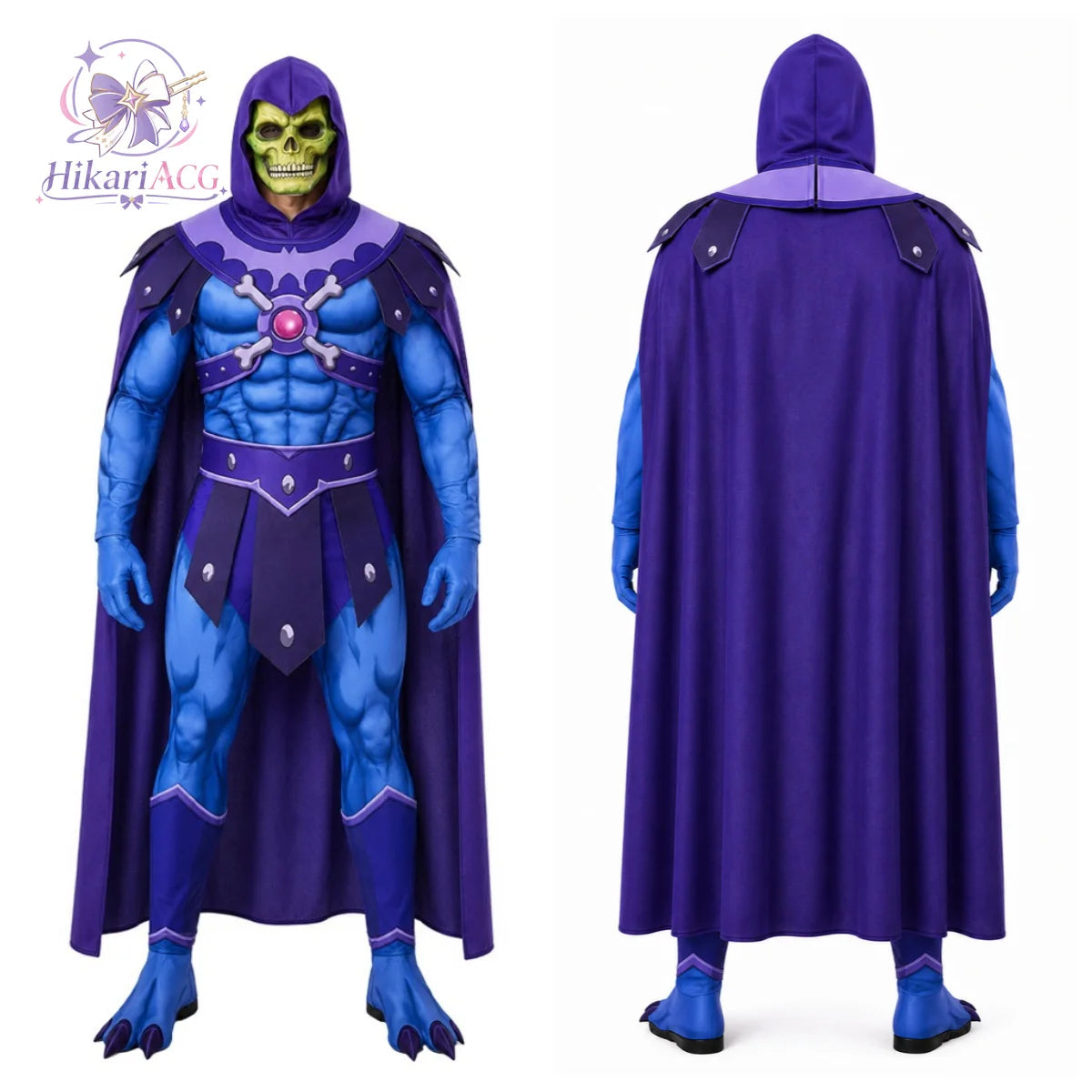 Anime Game Outfit He‑Man and the Skeletor Cosplay Costume Full Set With Cape Men Clothing For Halloween