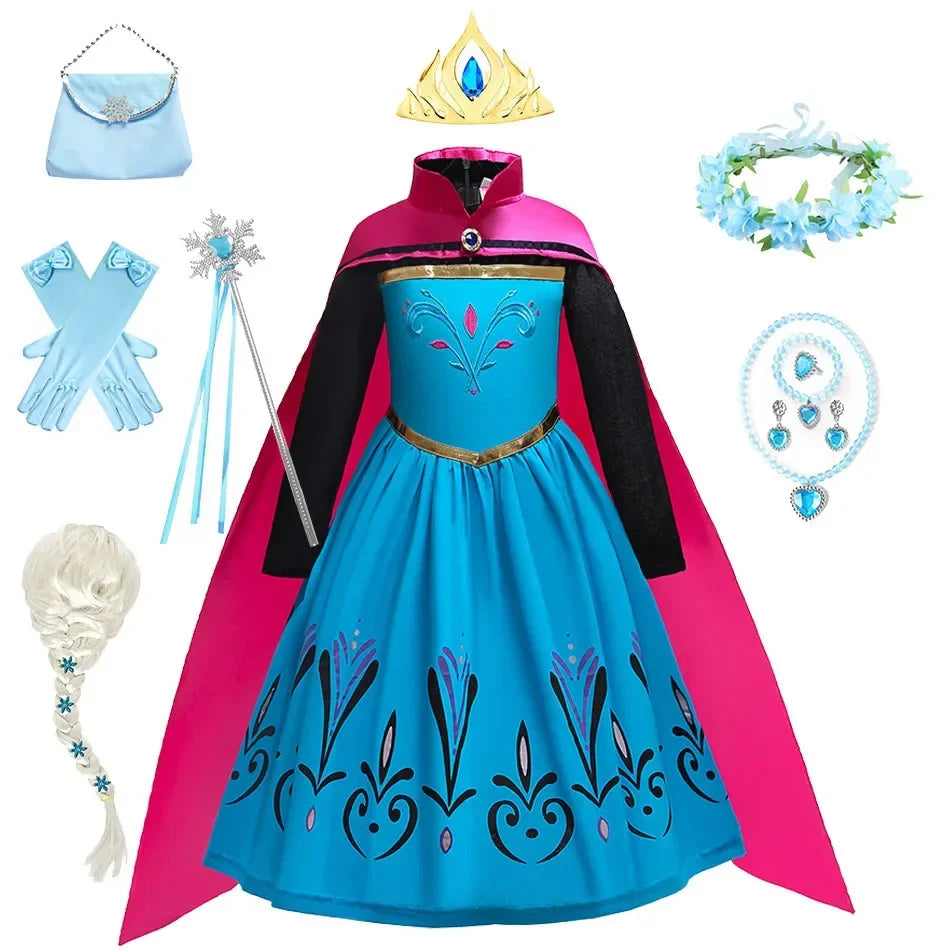 Girls Ice Queen-Inspired Halloween Costume Dress