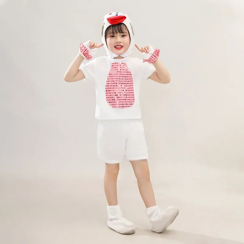 New Children Kids Adult Halloween Duck Chicken Chick Costume Skirt Tutu Yellow Bodysuit Outfit Dance - product image 11