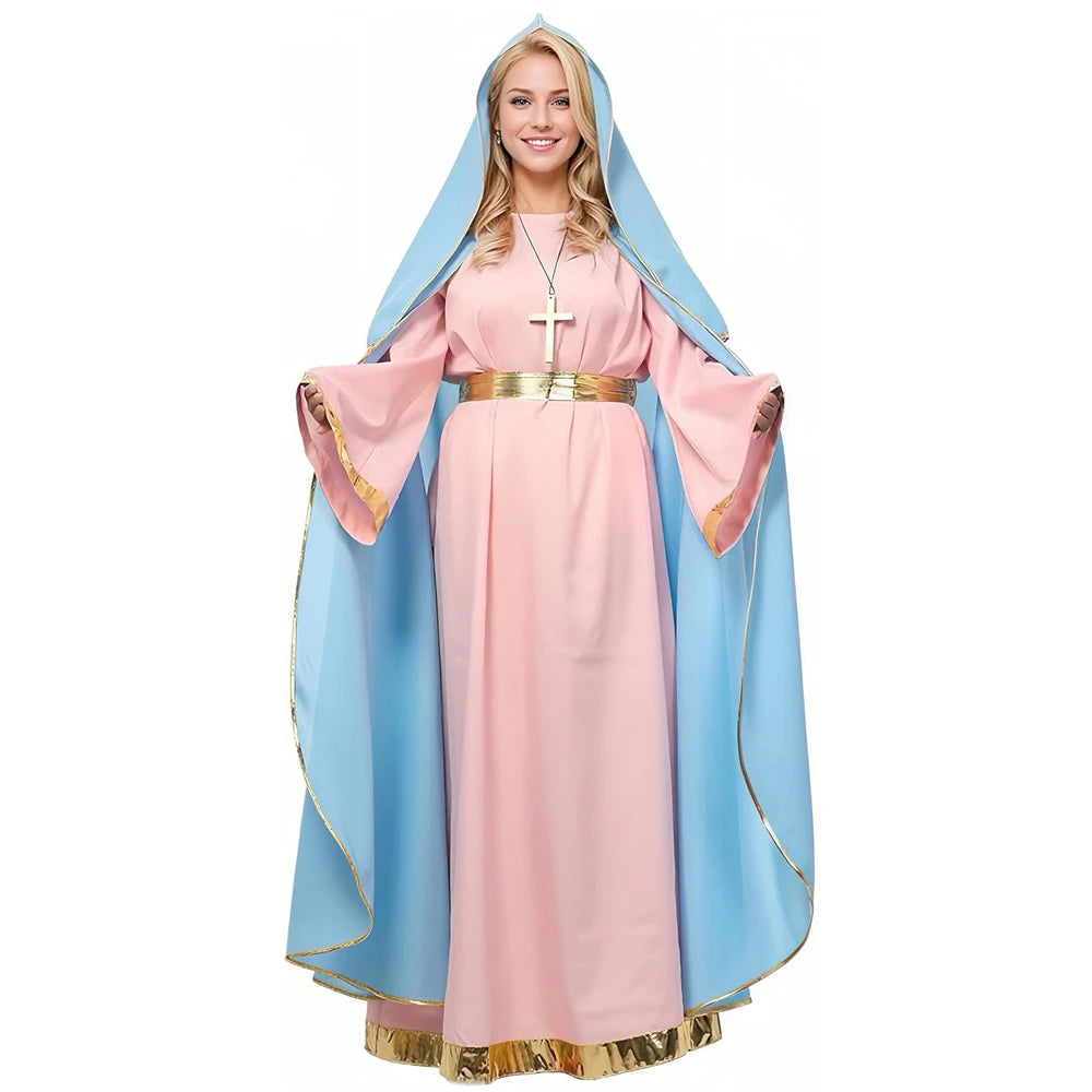 Women's Women's Halo Virgin Mary Costume Halloween Women Nativity Suit Biblical - product image 4