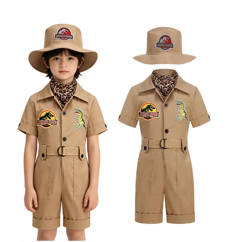 Kids' Safari Explorer Costume – Zookeeper Jumpsuit & Hat