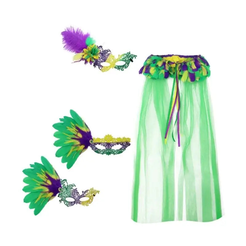 39BB Mardi Gras Accessories Shawl Lace Masquerades Mask - alternate view 5