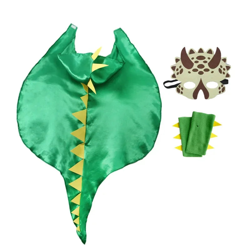 Boys Girls Dinosaur Cape Dragon Hooded Cloak for Kids Halloween Costume Christmas Fancy Cape Mask Cosplay - product image 12
