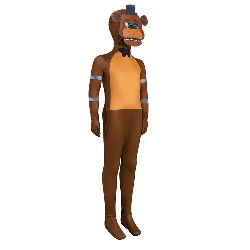 Anime Funny Bear Five Nights Freddyed Jumpsuit Fancy Halloween Costumes For Kids Adult Cosplay Nightmare - product image 4