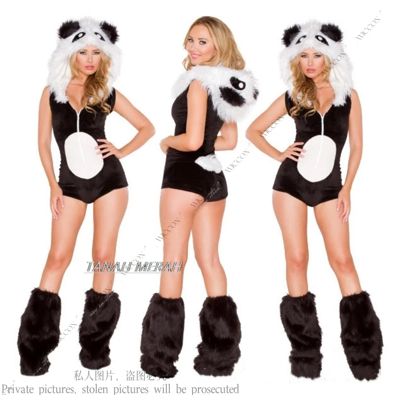 Halloween Party Frog Penguin Panda Cat Fox Monster Dinosaur Pirate Cosplay Costume Jumpsuit Woman Man Party Role Play Bunny Girl