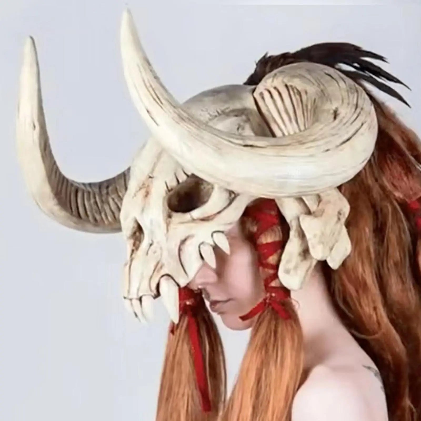 Halloween Skull Cosplay Mask Bull Head Mask for Nightclub Cosplay