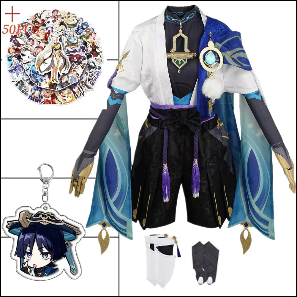 Scaramouche Kunikuzushi Balladeer Wanderer Costume Suit Hat Halloween Costume Anime for - A6Costume Hat / XXXL