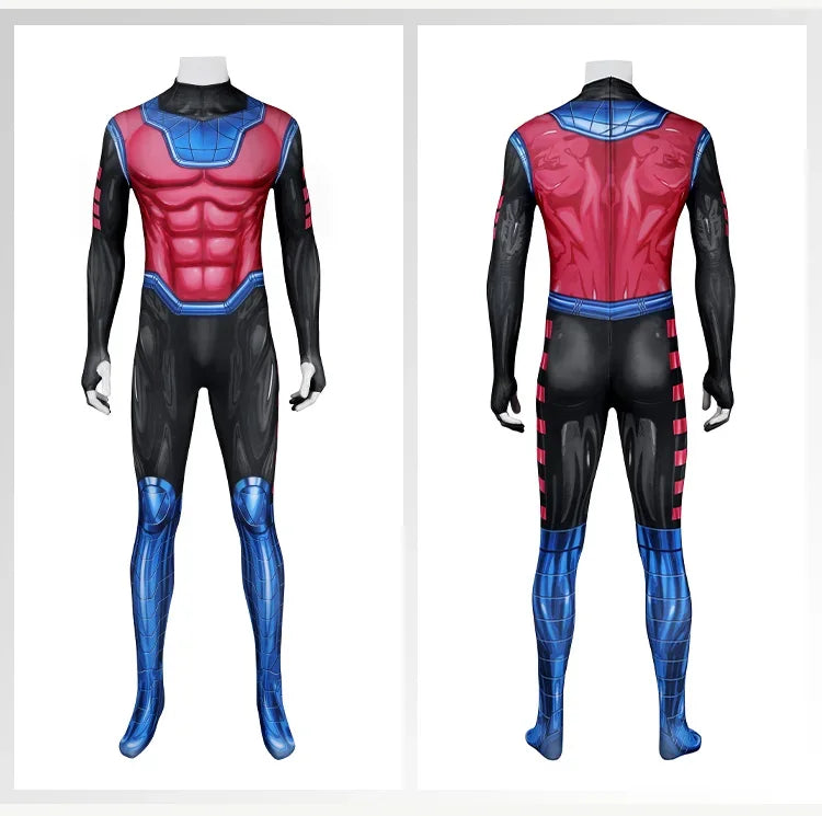 X Gambit Remy Cosplay Costume Man Battle Suit Leather Long Trench - view 9