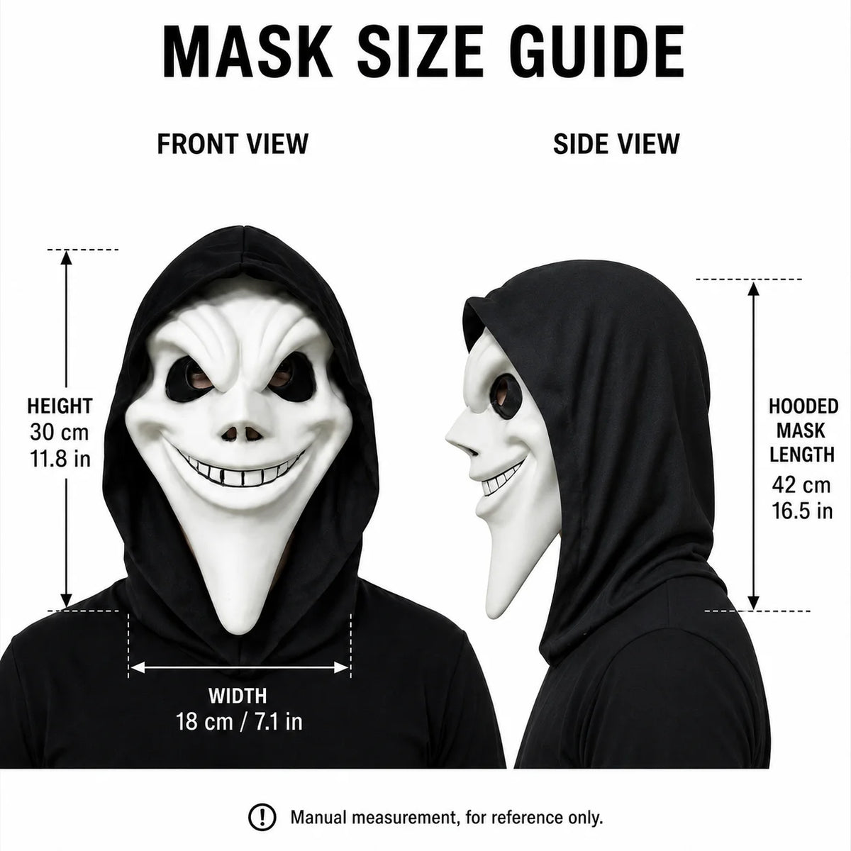 Ghost Face Mask Halloween Costume Funny Horror Killer Scary Movie Mask - product image 2