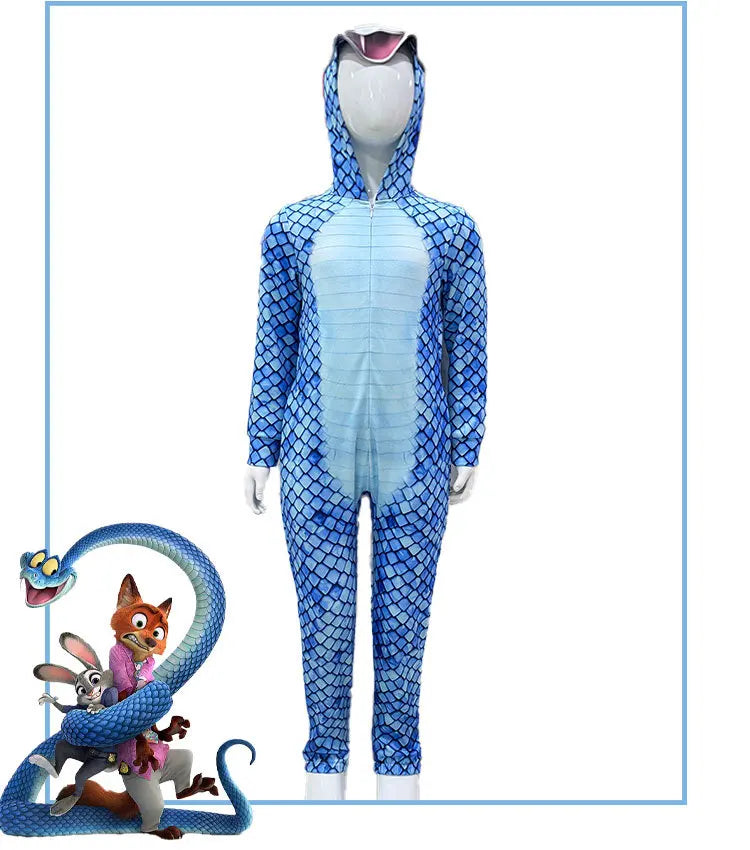 Snake Gary Costume Animated Animal City Costume Cosplay Suit Carnival Party Disguise Halloween