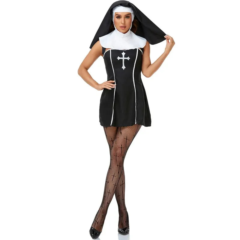 Couples for Men Medieval Priest Nun Missionary Church Religious Convent Costume - alternate view 8