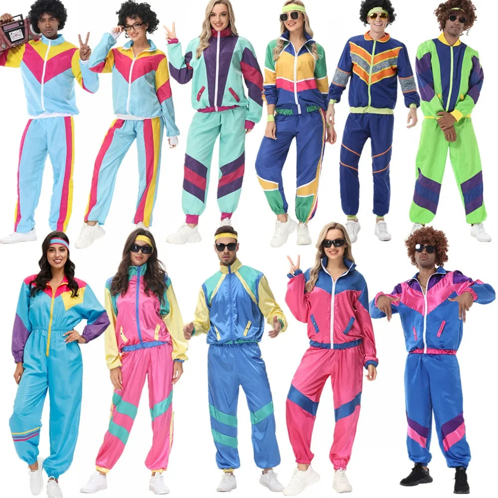 Couples Hippie Costumes for Women Male Vintage 70s 80s Rock Disco Cosplay Outfits Carnival Halloween Party - product image 1