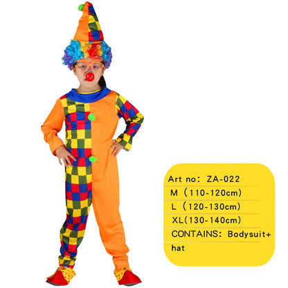 Circus Clown Costumes Kids Costumes Jumpsuits Hats - ZA-009 / XL