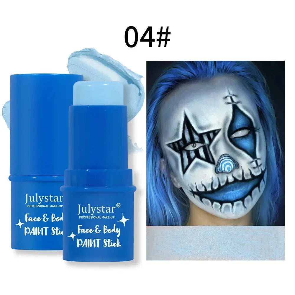 Halloween Face Body Painting Stick Cream Waterproof UV Light Neon Green Purple Pink Black White Paint Party - product image 12