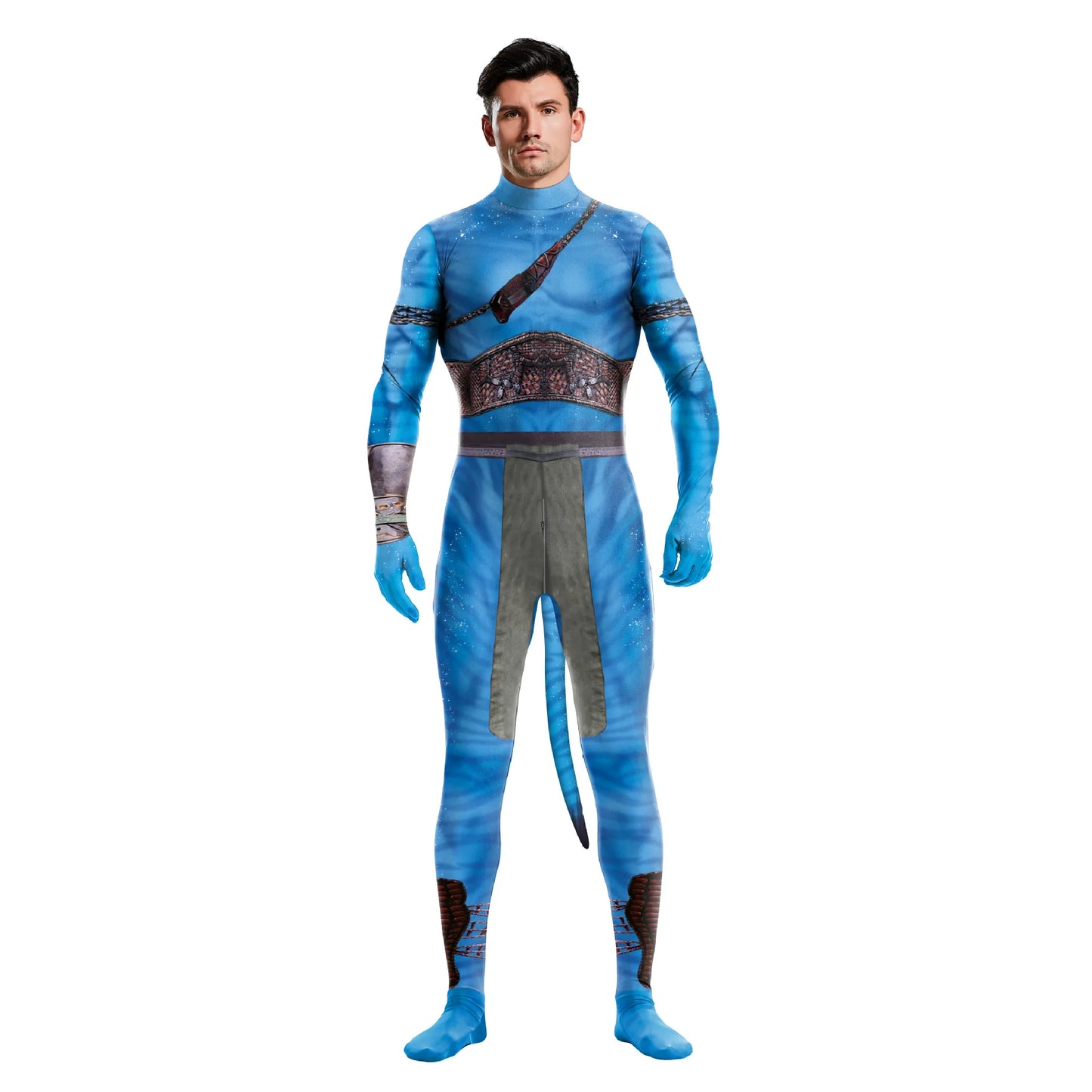 Avatar Costume Women and Men Couple Family Girl Bobysuit Jumpsuit Alien ClothingThe Way of - men / M 170(160-170cm)
