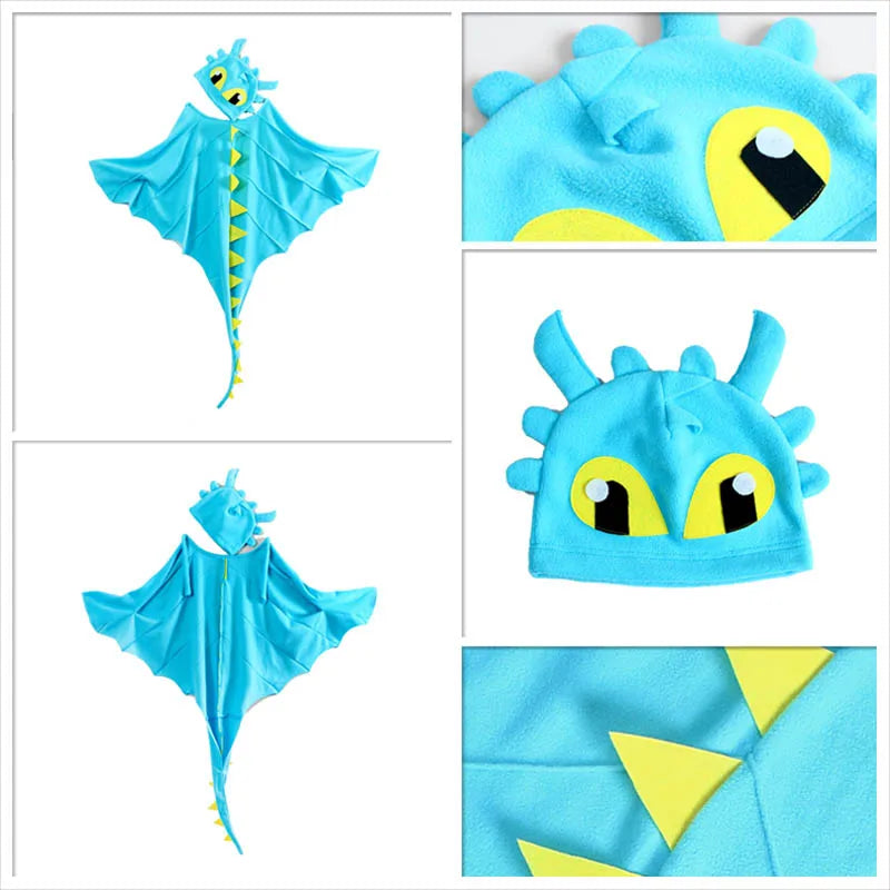 Dragon Costume Cloak with Hat Toothless Dragon Costume Cape Halloween Costumes Cosplay Dinosaur Costume - product image 5