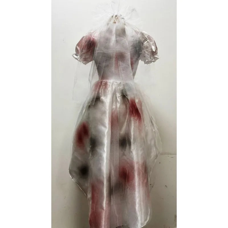 Women's Bloody Ghost Bride Costume – Gothic Halloween Dress