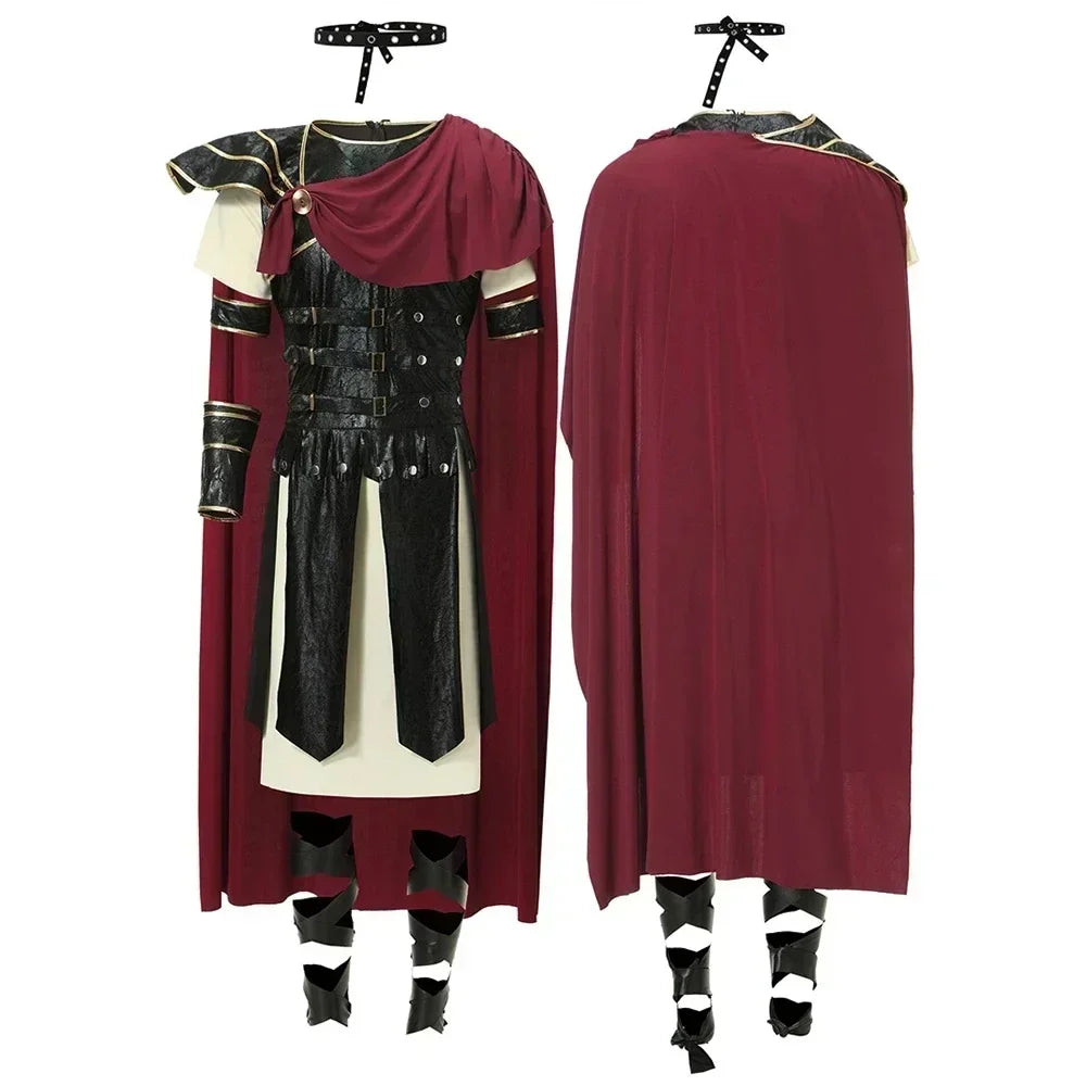 Halloween Medieval Roman Royal Knight Warrior Cloak Spartan Gladiator Costume Knight Julius Caesar Costumes - product image 1