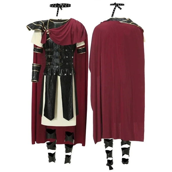 Halloween Medieval Roman Royal Knight Warrior Cloak Spartan Gladiator Costume Knight Julius Caesar Costumes - product image 1