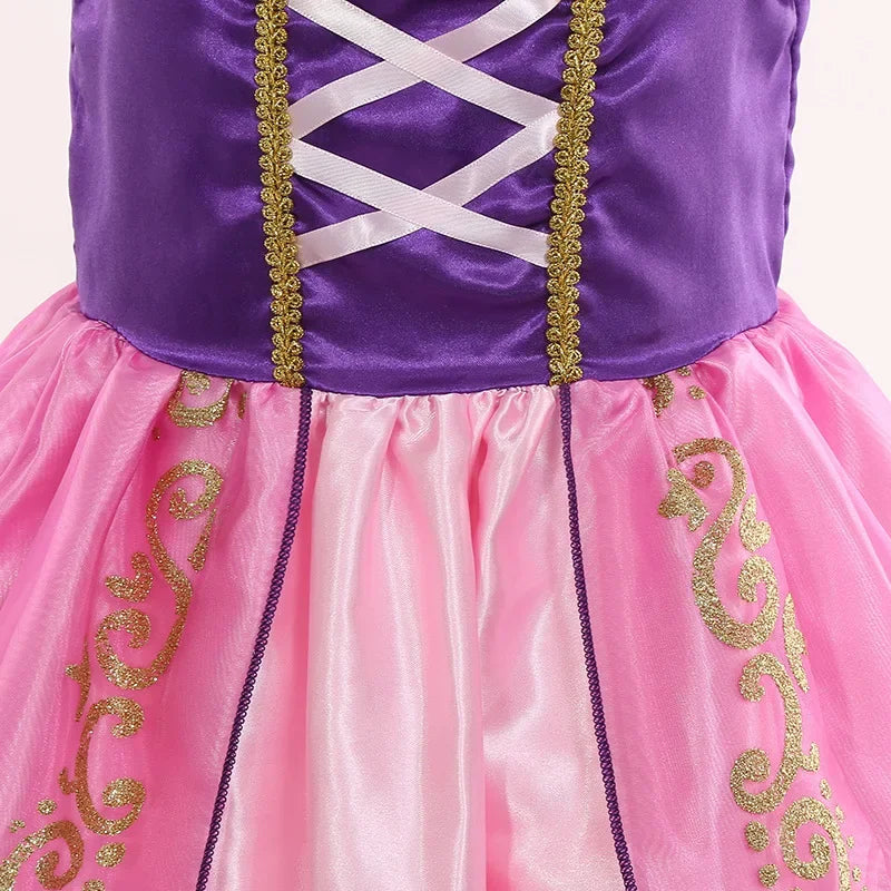 Girls Rapunzel-Inspired Princess Halloween Costume Dress