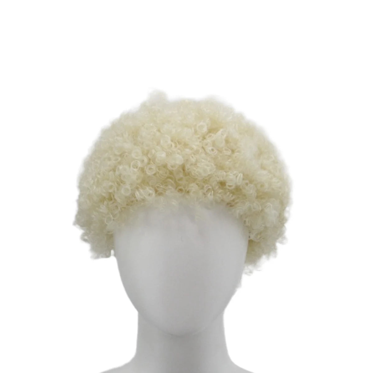 80s Clown Wig Afro Puff Synthetic Halloween Costume Anime Fancy Costume Accessory - Orange