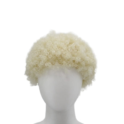 80s Clown Wig Afro Puff Synthetic Halloween Costume Anime Fancy Costume Accessory - Orange