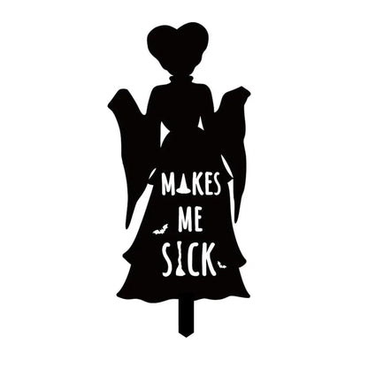 Halloween Iron Art Witch Signs Frame Silhouette Decor Carnival Home Decor Outdoor Garden Black Hocus Pocus Magic Witches Gifts