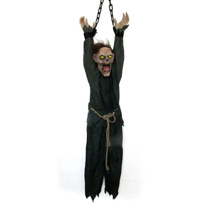 Halloween Electric Vocal Clown Pendant Home Glow Lifelike Hanging Ghost Decoration Spooky Kid Hanging From A - product image 9