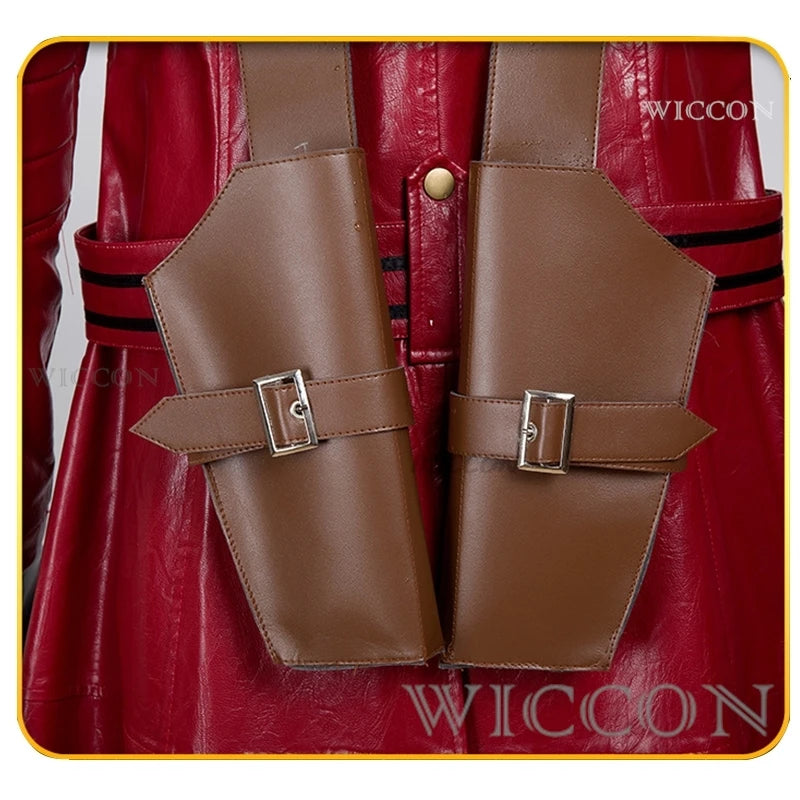 Costumes Dante Men's Game Uniforms Wig Red Poncho Jacket Set Halloween Costumes Costume - CW / M