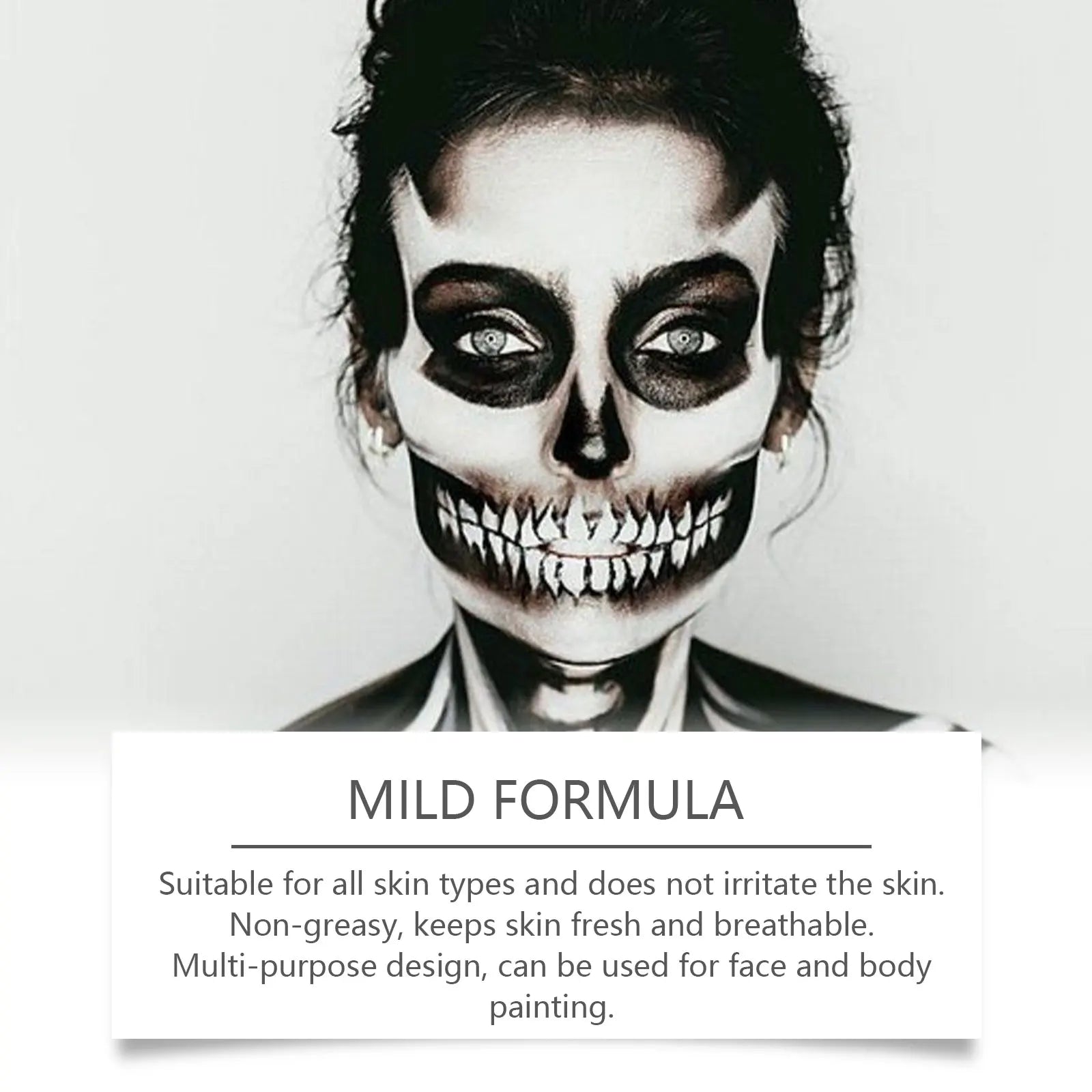 Halloween Face Painting Kit Black White Body Paint Set DIY Cosplay Foundation Clown Colorful Lasting - product image 2